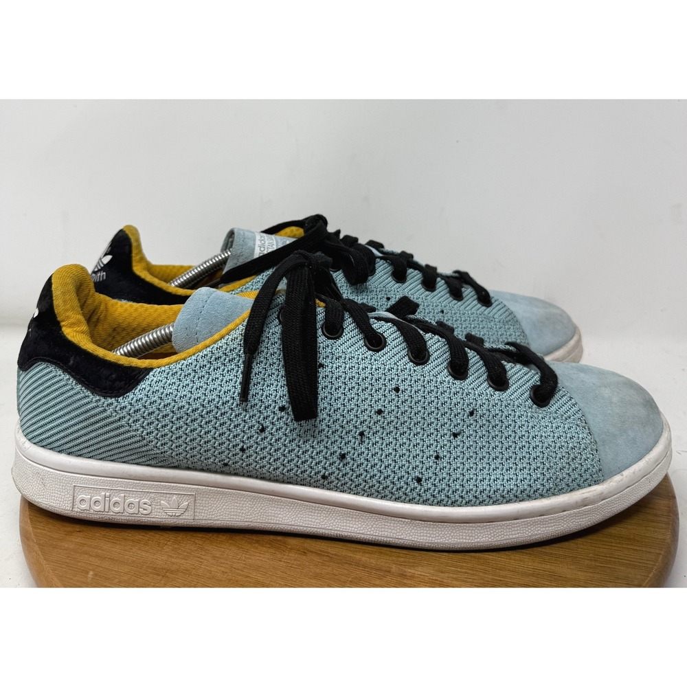 Adidas Stan Smith Primeknit Light Blue Athletic Tennis Shoes Sneakers Mens 13
